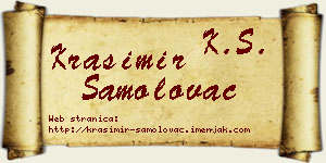 Krasimir Samolovac vizit kartica
